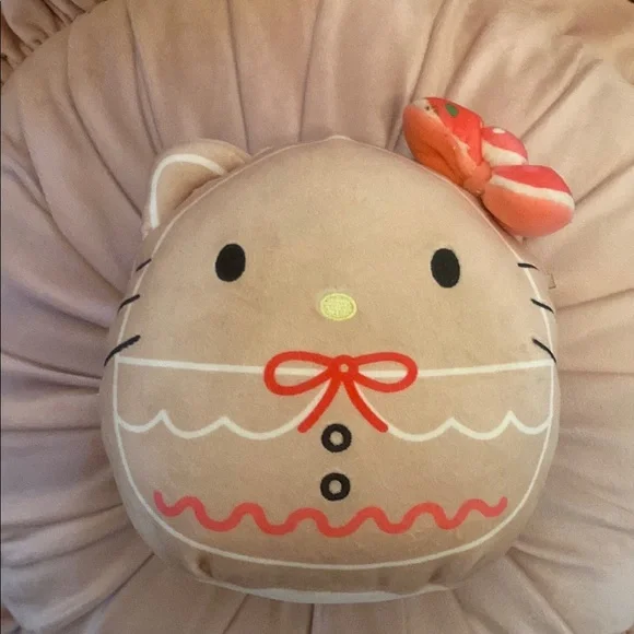 Squishmallow Sanrio Kellytoy  Plush Hello Kitty 6” Gingerbread - Picture 2 of 5
